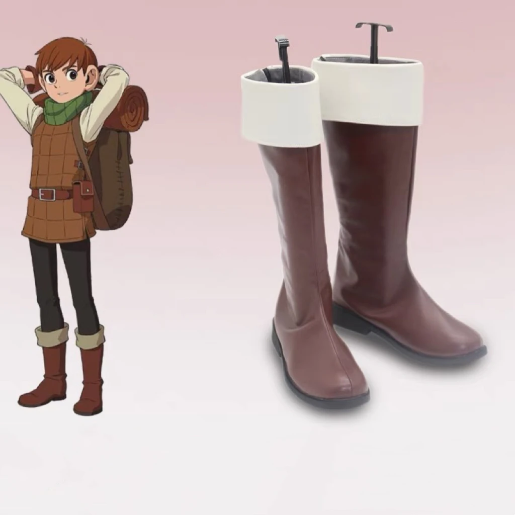 Chilchuck Tims Cosplay Shoes Boots Anime Delicious in Dungeon Shoes Chiruchakku Timuzu Halloween Party