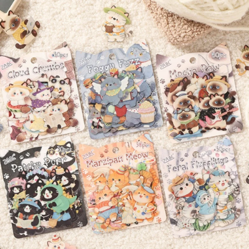 36pack/lot Kawaii Cat Stickers Cute Scrapbooking DIY Diary Decorative Stationery Sticker Album Stick Label