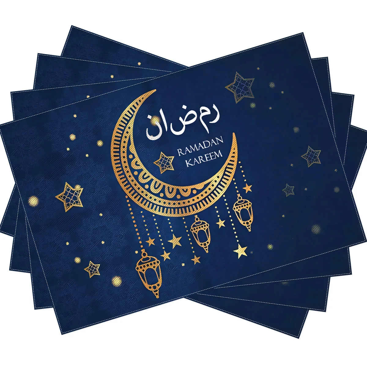 1pc Ramadan Kareem Placemats For Dinner Table Decoration Accessories Linen Fabric Table Mat 30X40CM For Children Gift