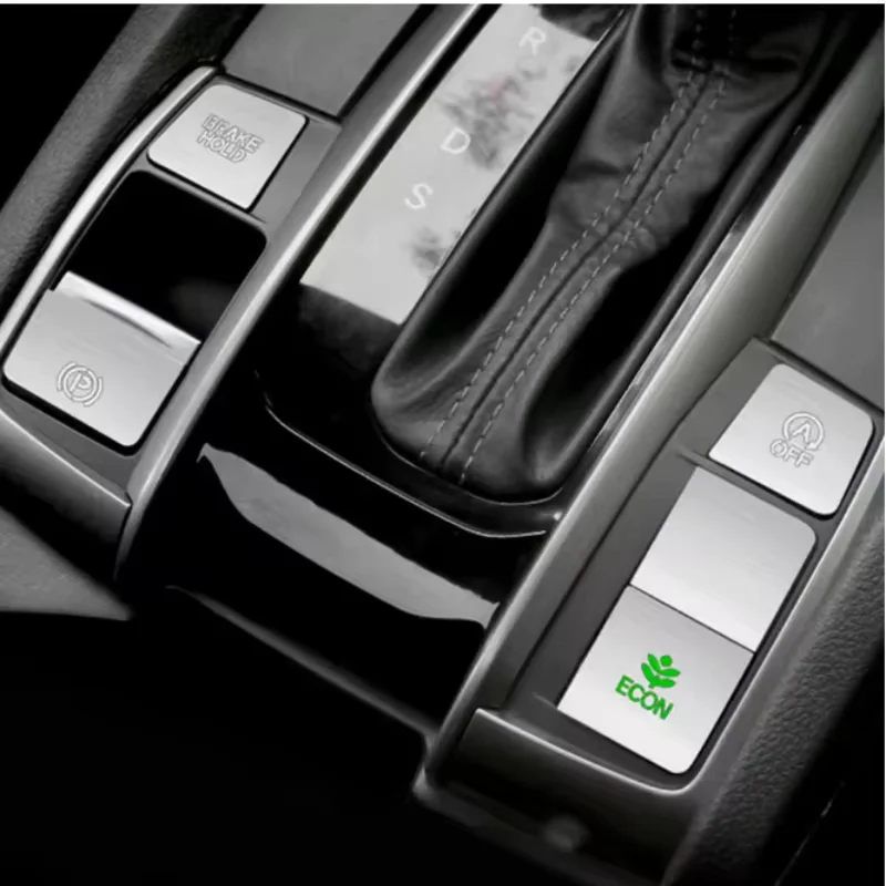 Electronic Handbrake Patch Central Control Panel Decoration Modification Accessories Supplies For Honda Civic 10th 2016 - 2021