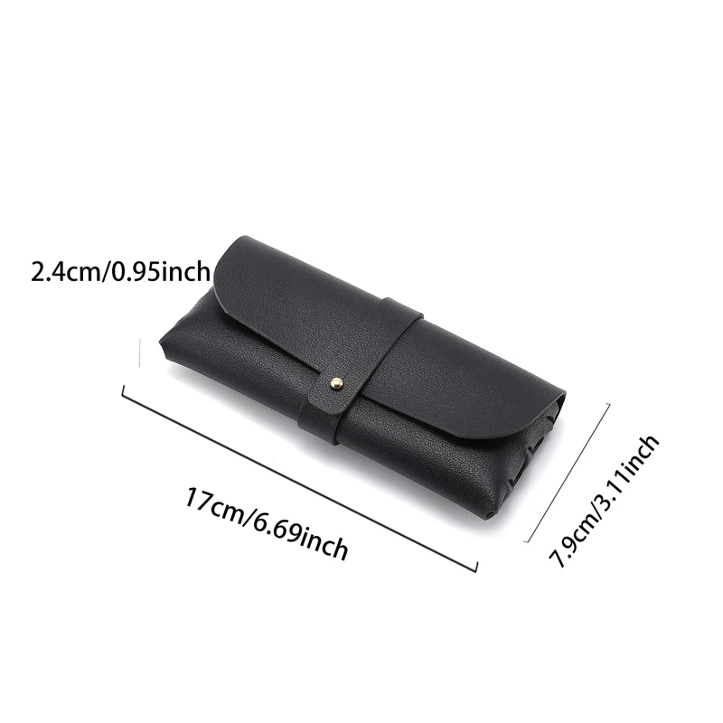 KAMMPT PU Leather Glasses Cases Women Fashion Portable Eyeglasses Storage Pouch Trendy Stylish Design Sunglasses Protective Bag
