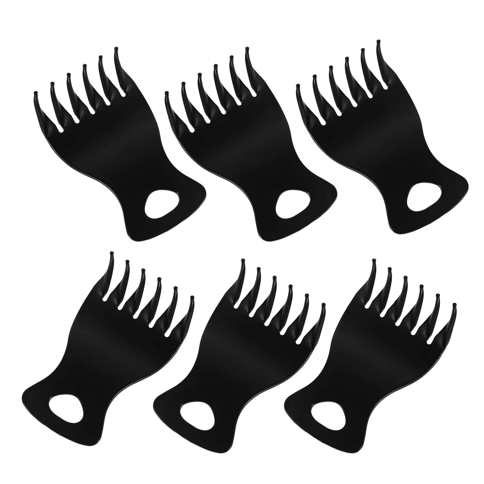 

6pcs Hair Styling Comb For Men Plastic Salon Hairdressing Wide Tooth Comb Grooming Tool Scalp Massage Home Use Straight Curly