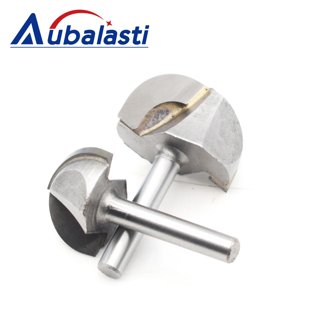 목공용 밀링 커터 생크 6mm, 원형 바닥 목공 하프 서클 릴리프 나이프 헤드 나이프 커터 라우터 비트