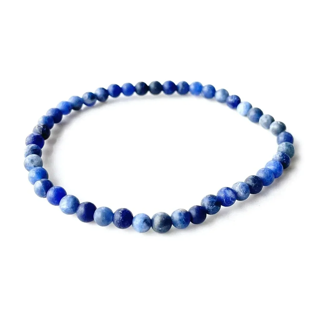 4 mm Natursteinperlen Mini-Armband Amazonit Tigerauge Lapislazuli Edelstein Yoga Armband Schatz Geschenk Schmuck
