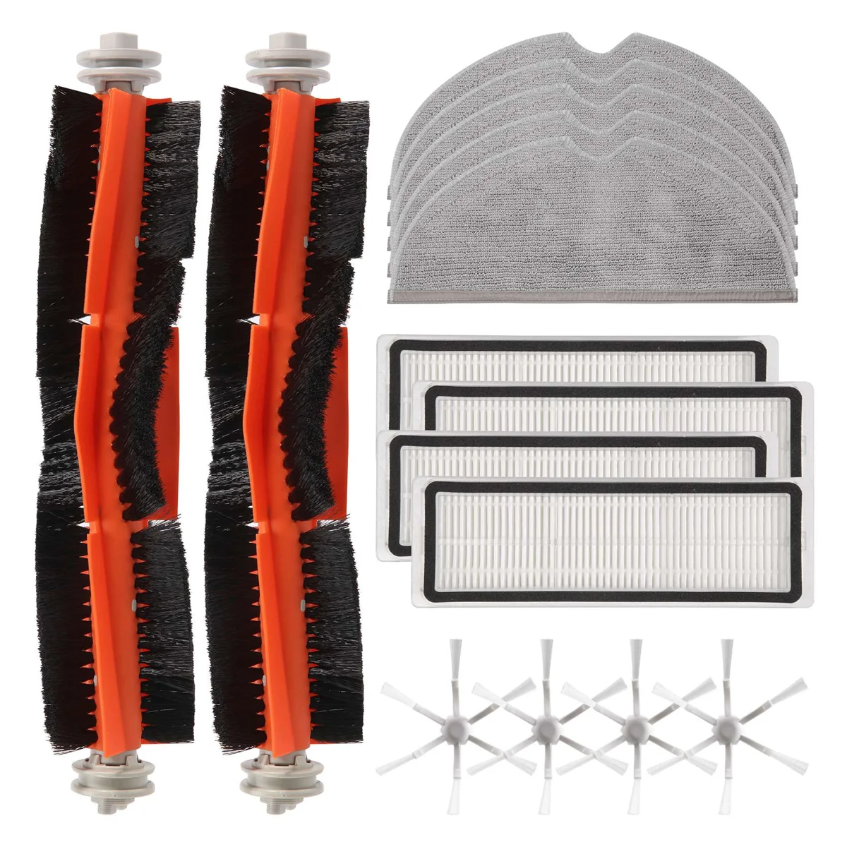 15 Stück Zubehör für Xiaomi Mijia 2c Staubsauger Hauptseite bürste Hepa Filter Mop Tuch Reinigung Ersatzteile