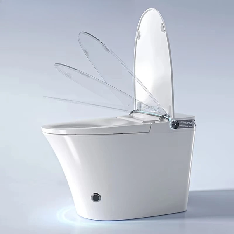 High Performance One Piece Fully Automatic Wc With Foot Automatic Sensor Elongated Smart Toilet