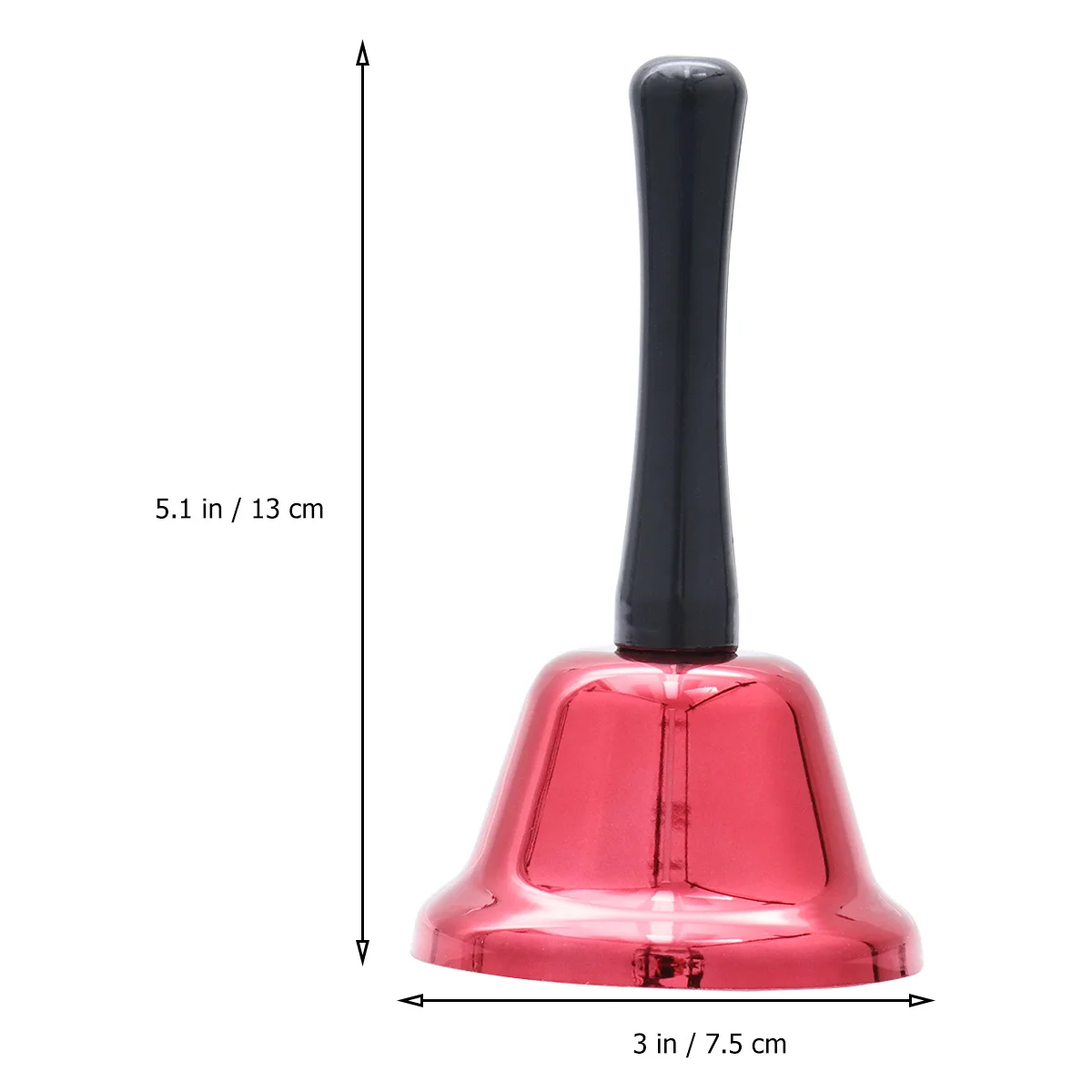 

1Pcs Handbell Metal Polished Lightweight Ergonomic Handle Loud Sound for Christmas School Home Musical Instrument