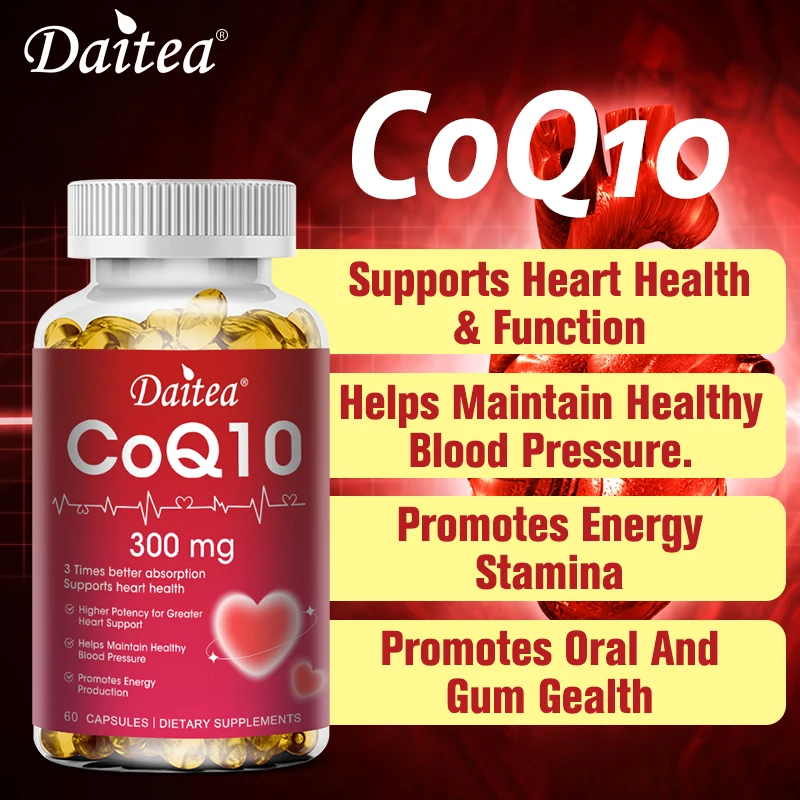 

Капсулы коэнзима Q10 (CoQ10), поддерживают здоровье сердца, клеточную энергию, антиоксидантную защиту и кровообращение, высокая усвояемость.