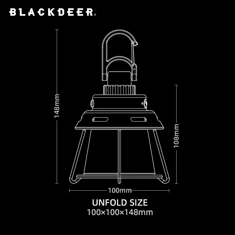 Imagem -05 - Preto-portable Camping Lights Recarregável Led Light Trekking Lantern Lâmpada de Emergência Alta Potência Tendas de Iluminação Modos