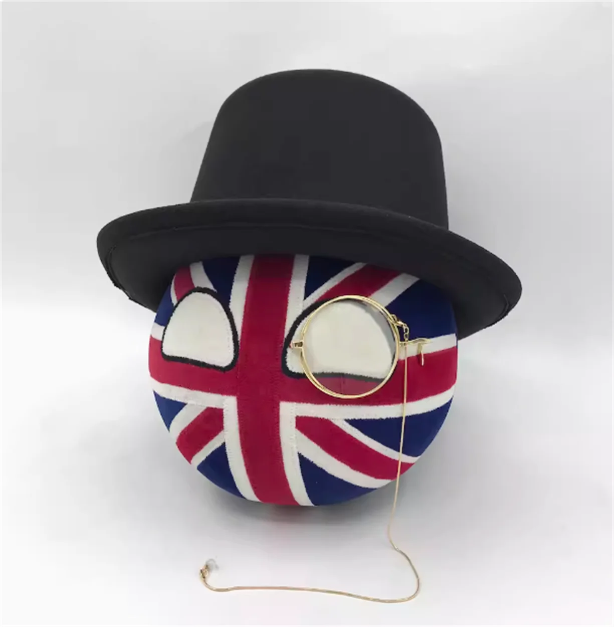 British Bola com Óculos Chapéu e Brody Capacete, Manga Envolto Boneca De Pelúcia