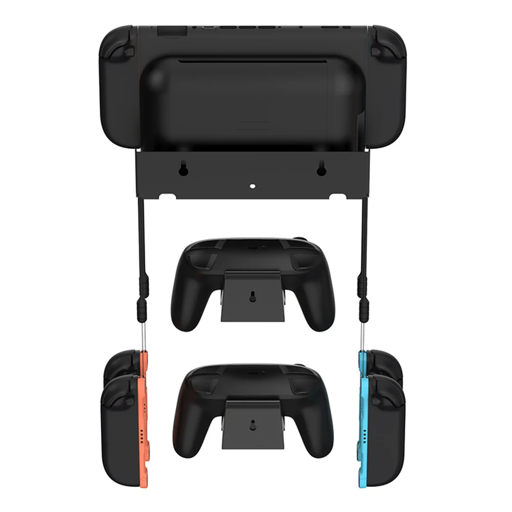 حامل وحدة التحكم مع فتحات لبطاقة الألعاب و4 منظم تخزين شماعات Joy-Con مع حامل وحدة تحكم لجهاز Nintendo Switch2