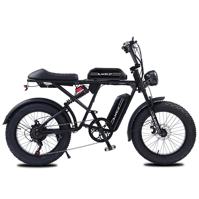 Electric Mountain Bike 750W 48V Retro Electric Bicycle For Adults 20 Inch Fat Tire Off-Road ebike 45KM/H e bike Beach Bicycle