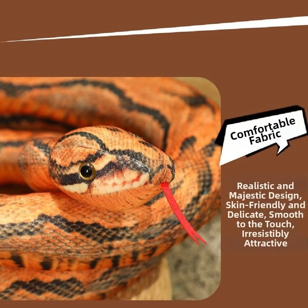

Adorable 160cm Artificial Python Soft Creative Simulated Snake Funny Lifelike Long Snake Birthday Gifts