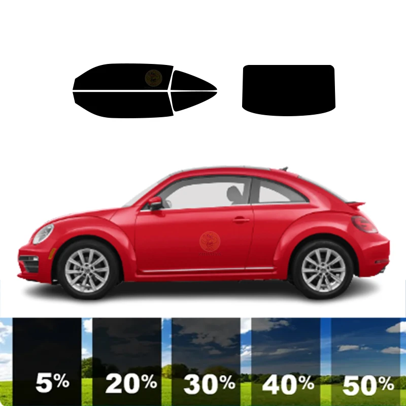 precut Removable Window Tint Film For Car 100% UVR 5%-70%VLT Heat Insulation Carbon ﻿For VOLKSWAGEN BEETLE 2 DR COUPE 2012-2019