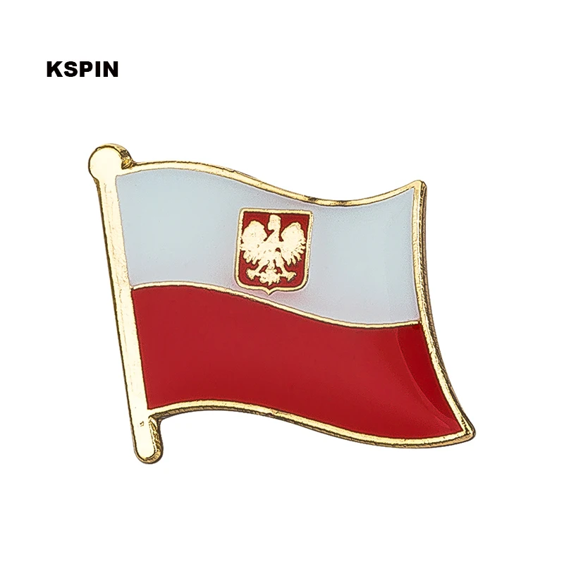 Poland Flag Badge Symbol Pin Metal Badges Decorative Brooch Pins for Clothes Brooch Jewelry