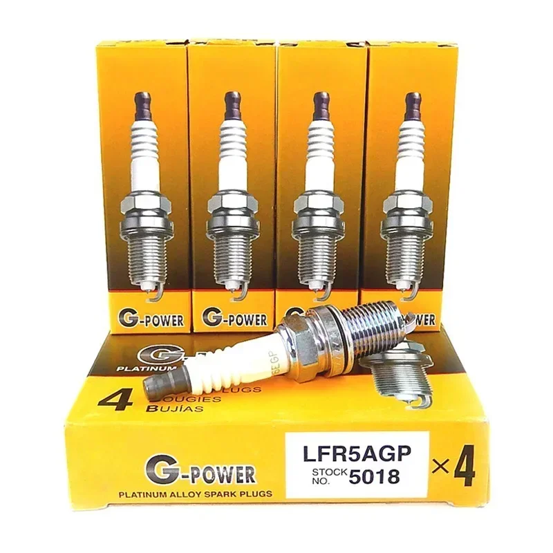 La bujía de platino LFR5AGP 5018 de 4/6 piezas es adecuada para RAV4 High Lander K5 Smart Run Tealina ix35 Sega