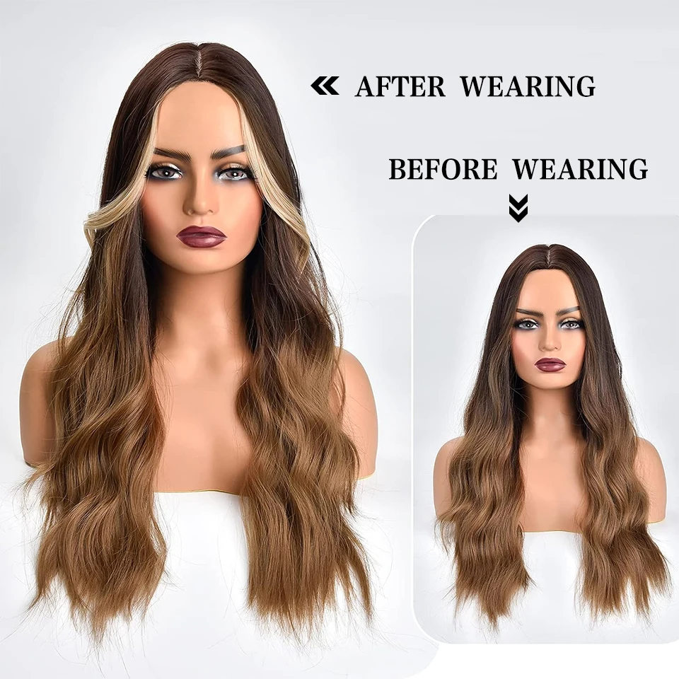 Long Side Air Bangs 2PCS Clip in Bangs Front Side Bangs Set Long Temples, Wavy Curly Synthetic Long Temples Bangs Fake Hair