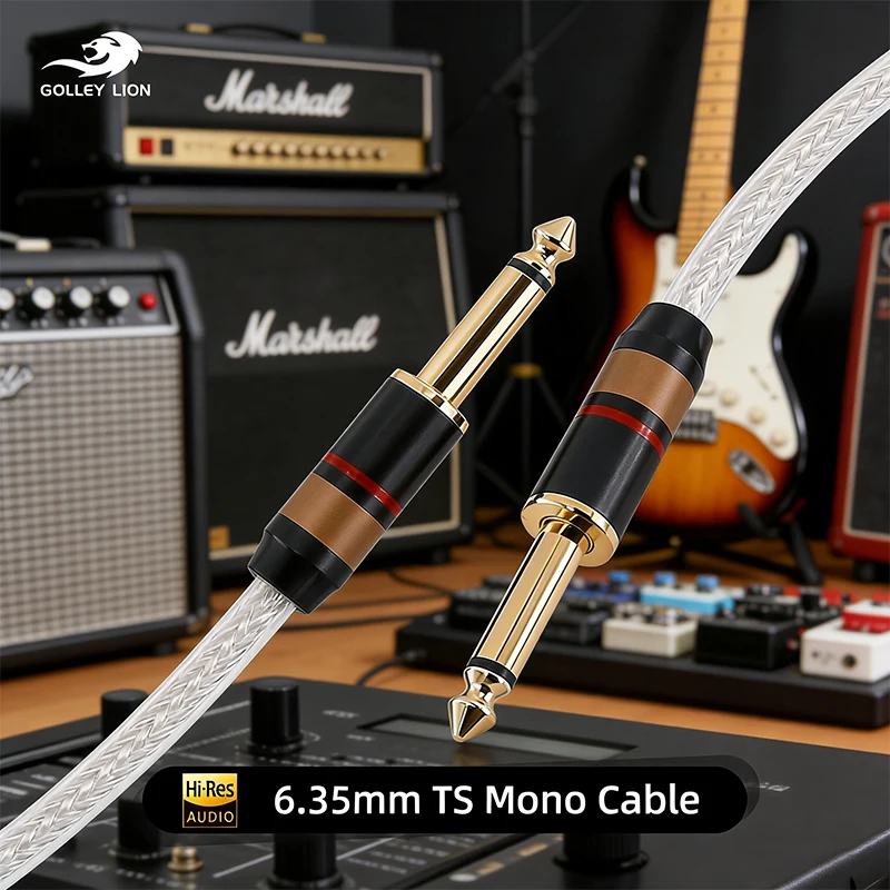 

1/4 Inch Guitar Instrument Cable Jack 6.35mm Male To Male Mono Audio Cord for Guitar Piano Bass Keyboard Speaker Amplifier Etc