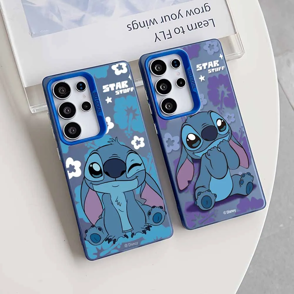 Capa fofa Disney Stitch para Samsung Galaxy S26 S25 Edge S24 S23 S22 S21 S20 FE Ultra Plus Capa colorida para celular