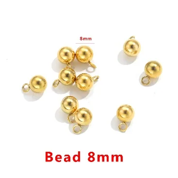 20pcs Stainless Steel Solid Ball Beads for DIY Jewelry Making