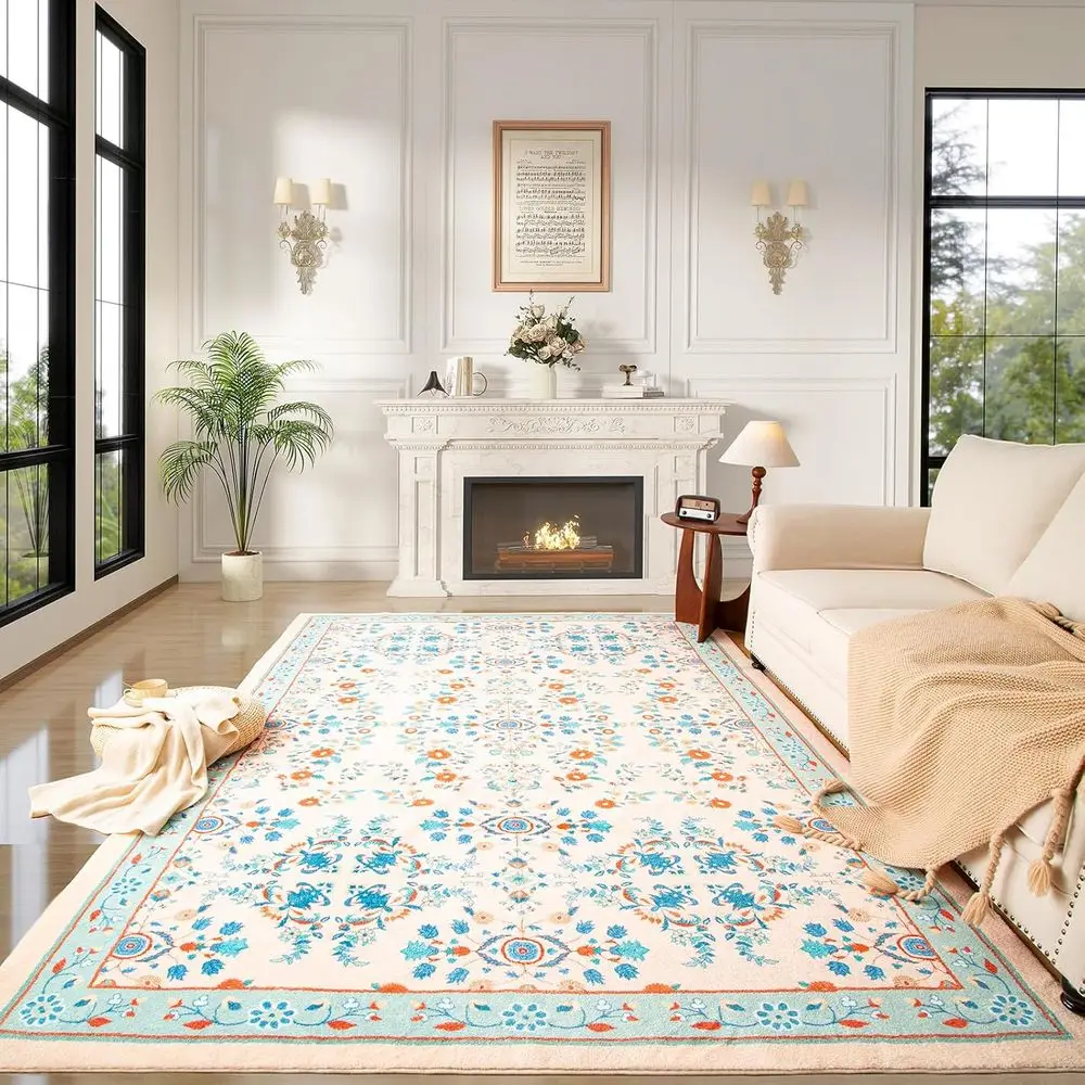 

Коврики Boho Chic 4x6 для гостиных, плюшевые и толстые, моющиеся, нескользящие, идеально подходят для спальни и домашнего декора