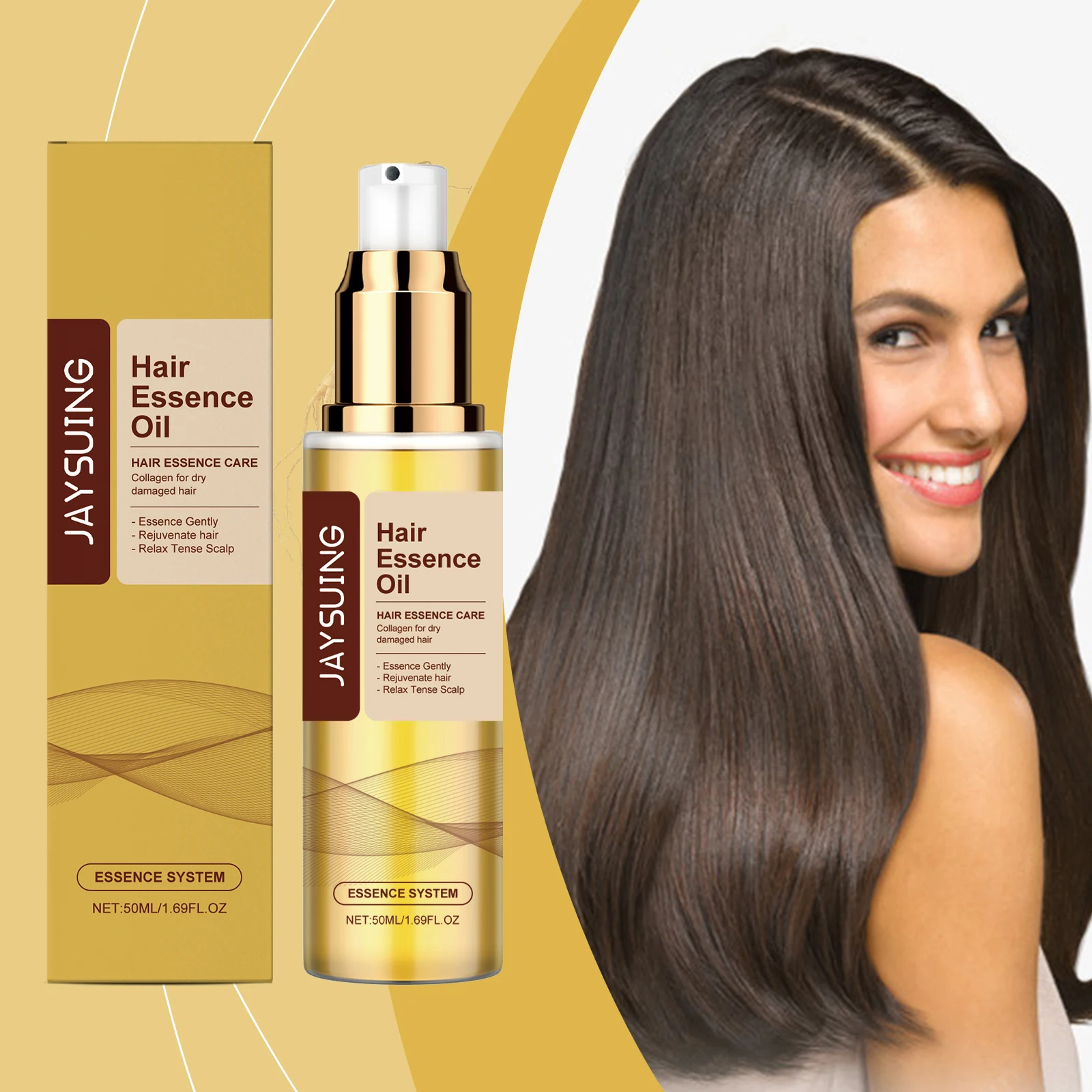 

Hair Care Essence Improve Breakage Dryness Remove Split Ends Enhance Luster Deeply Nourishing Scalp Smoothing Natural Hair Oil