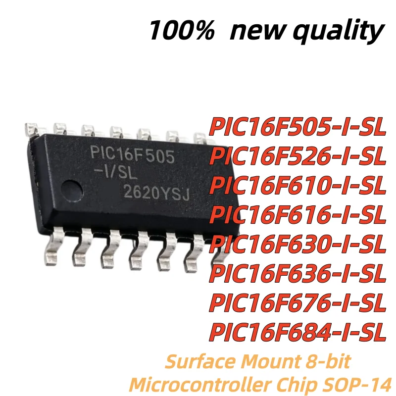 1Uds PIC16F636-I/SL PIC16F676-I/SL PIC16F684-I/SL PIC16F505-I/SL PIC16F526-I/SL PIC16F610-I/SL PIC16F616-I/SL PIC16F630-I/SL
