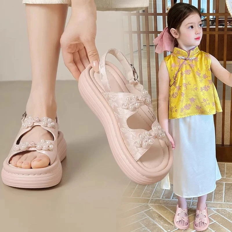Mädchen Strandschuhe Weiche Sohle Koreanischer Stil Kinder-Sandalen Rutschfest Bequem 2026 Brandneue Kinder-Freizeitschuhe Trendig – Detail 7