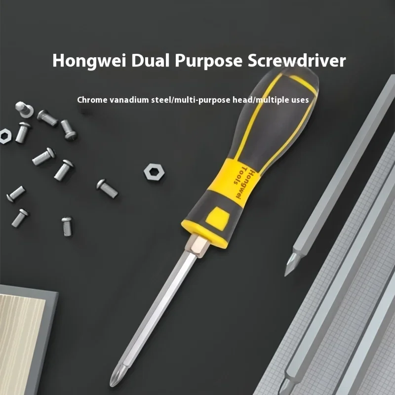 Screwdriver Hand Tool, Dual Purpose Screwdriver, Replaceable Screwdriver