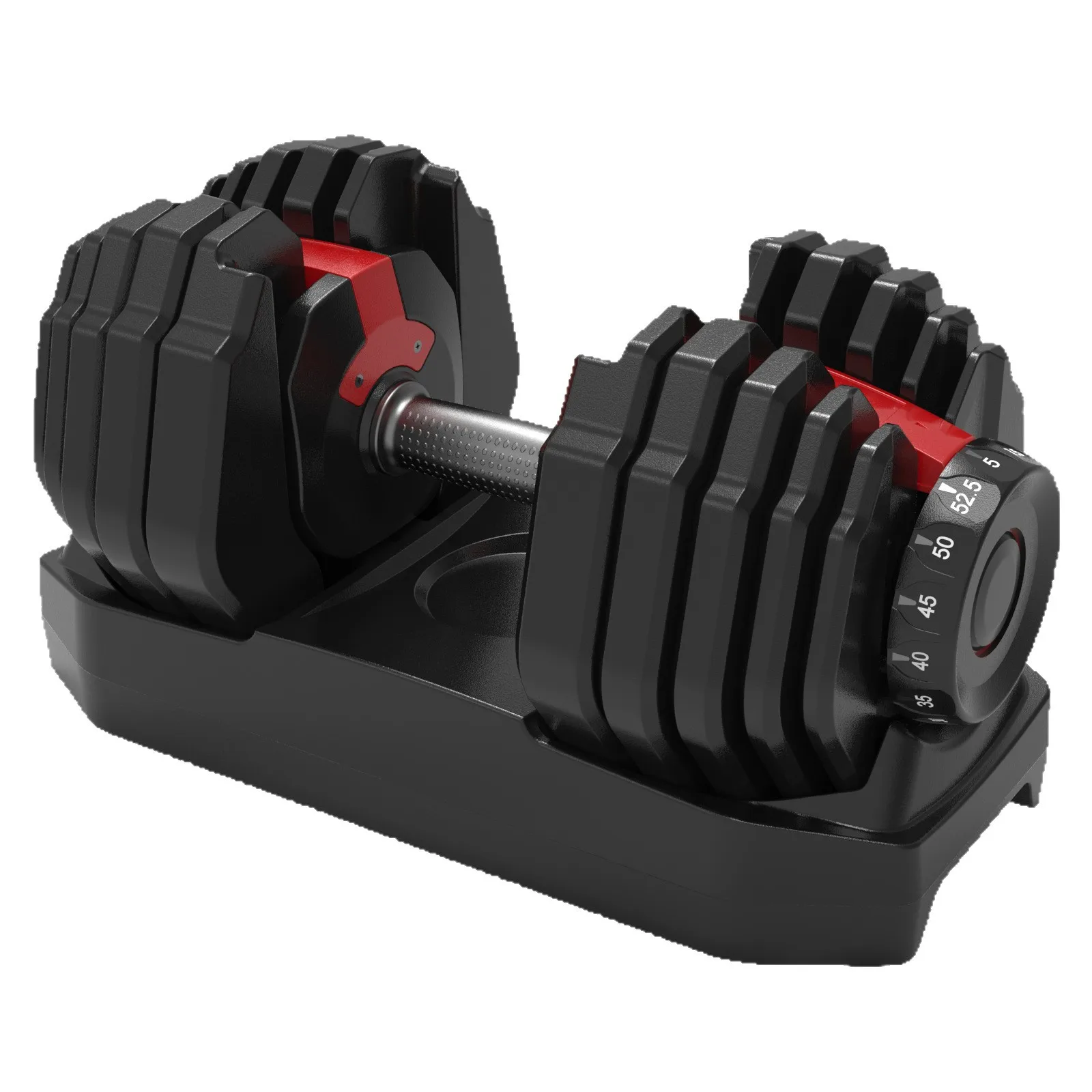 24Kg fast smart adjustable steel dumbbells new locking home fitness equipment for men weighing 52 pounds