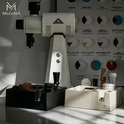 MUVNA ABS Espresso Knock Box 2.0, Espresso Coffee Organizer Box Fit for Storage 51, 54, 58MM Espresso Tamper, Distributor