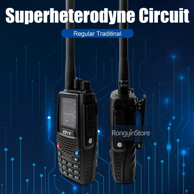 QYT KT-A16 6W 118-136MHz Aviation Transmitter Band Radios NOAA Weather Long Distance Handheld VOX Transmit Air HT Walkie Talkies