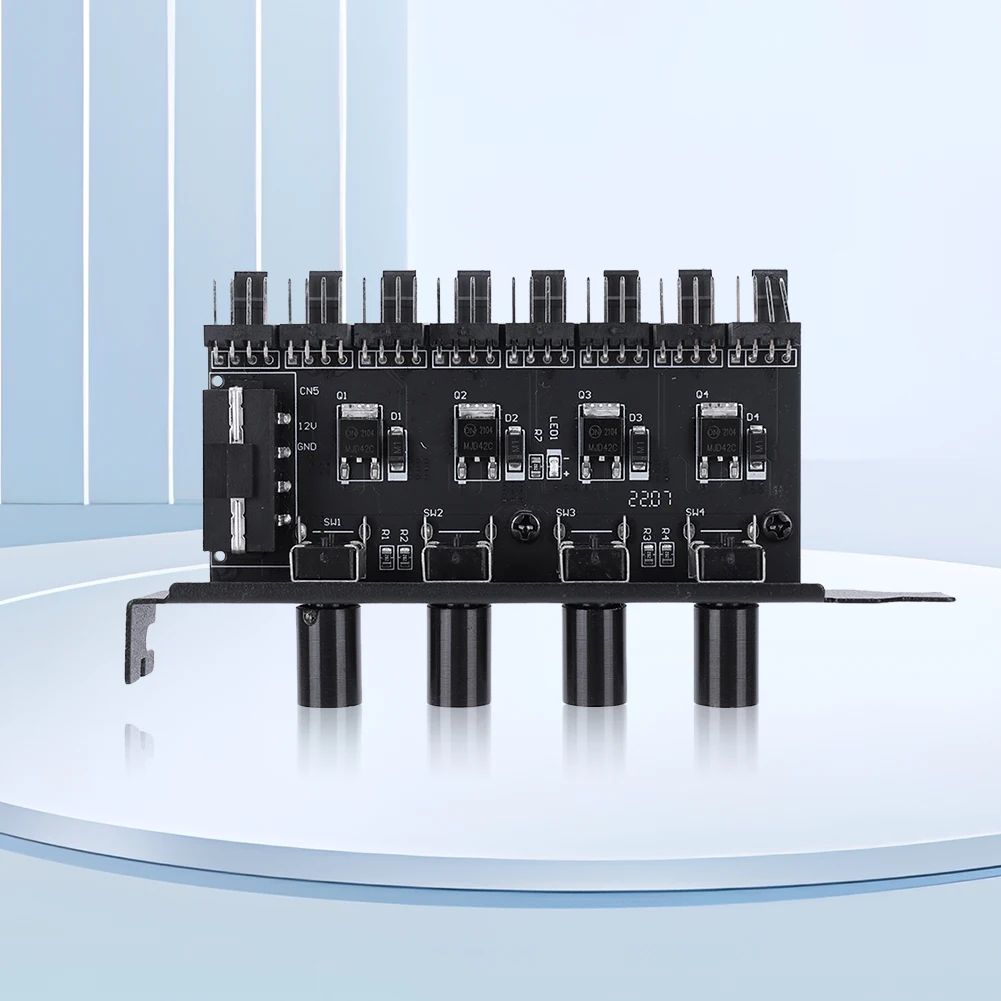 High Quality PC Chassis Fan Hub with 3 Pin Power Connector and Multiple Fan Support for Desktop Cooling System
