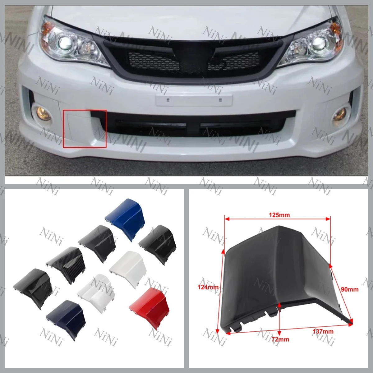 Accessories For Subaru Impreza 2010-2014 WRX 2012-2014 1Pcs 57731FG330 Car Front Bumper Tow Hook Cover Cap PP