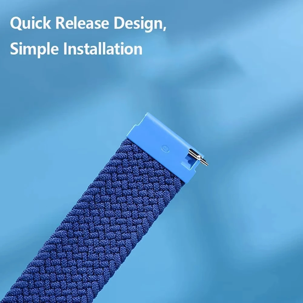 22mm watch straps Nylon Braided Loop Strap for Amazfit Helio Sport for correa Amazfit Helio/Balacne 2/Cheetah/GTR 4 3 2/BIP 6 5 view 4