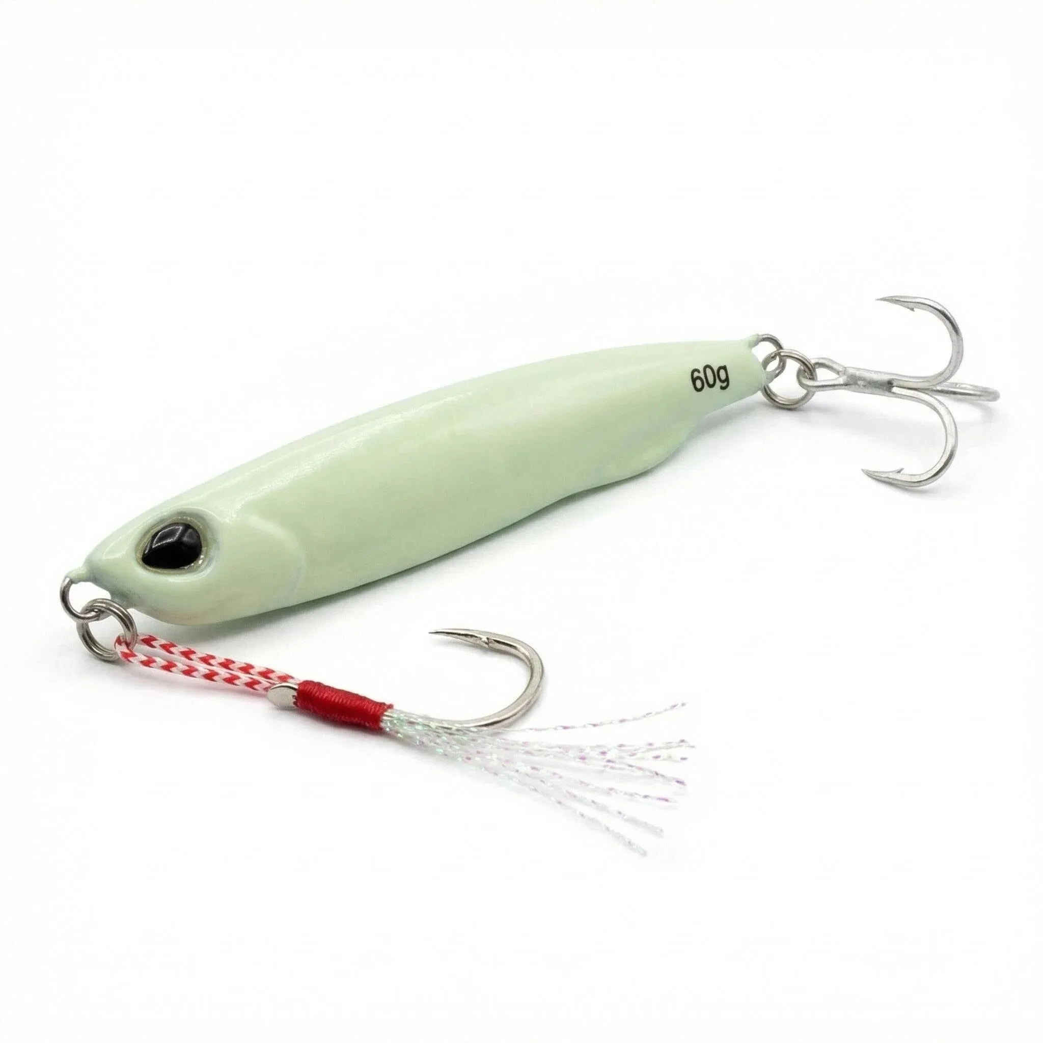 1 Stück 15g-60g Leuchtender Metall-Slow-Fall-Köder, Shore Spoon Cast Jigs, Kunstköder für Meeresangeln, Bass-Köder für Angler