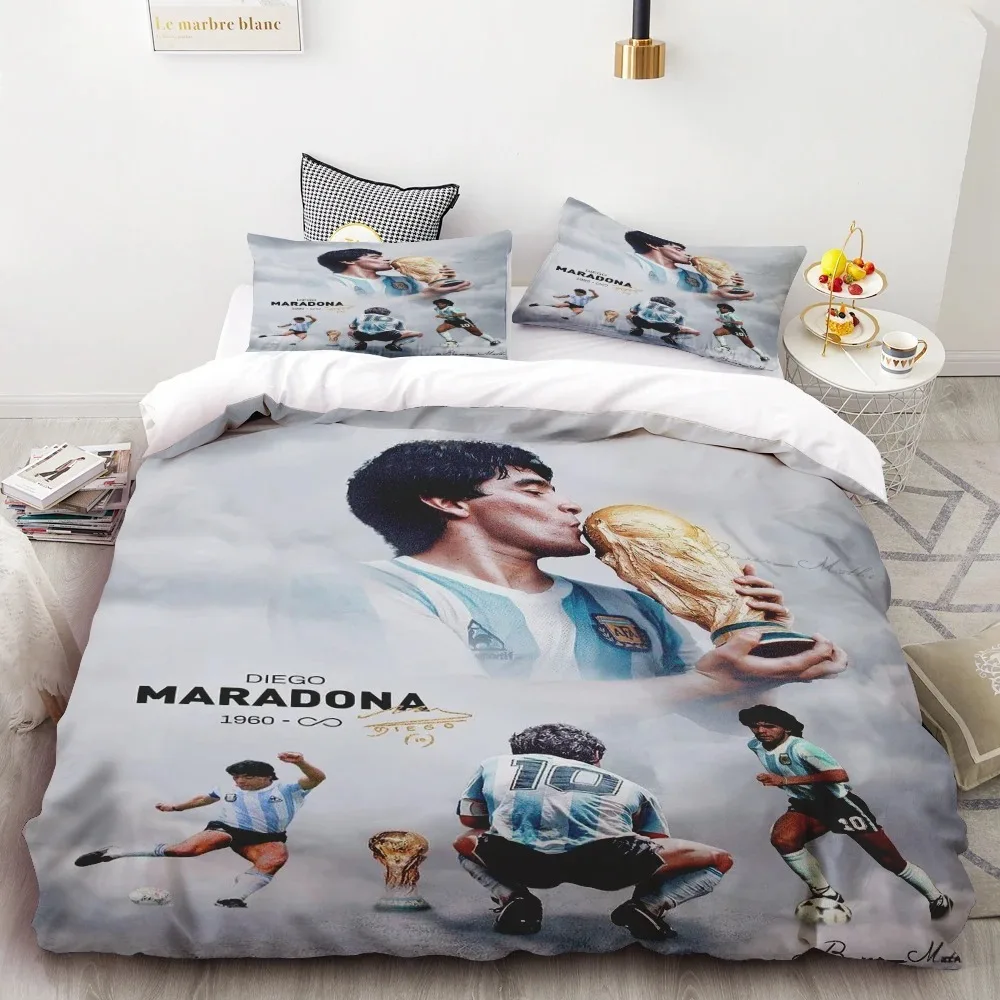 

Ronaldo Messi Football Star 3D Printed Quilt Cover for Teens Kids Boys Girls Soft Bed Cover with Zipper