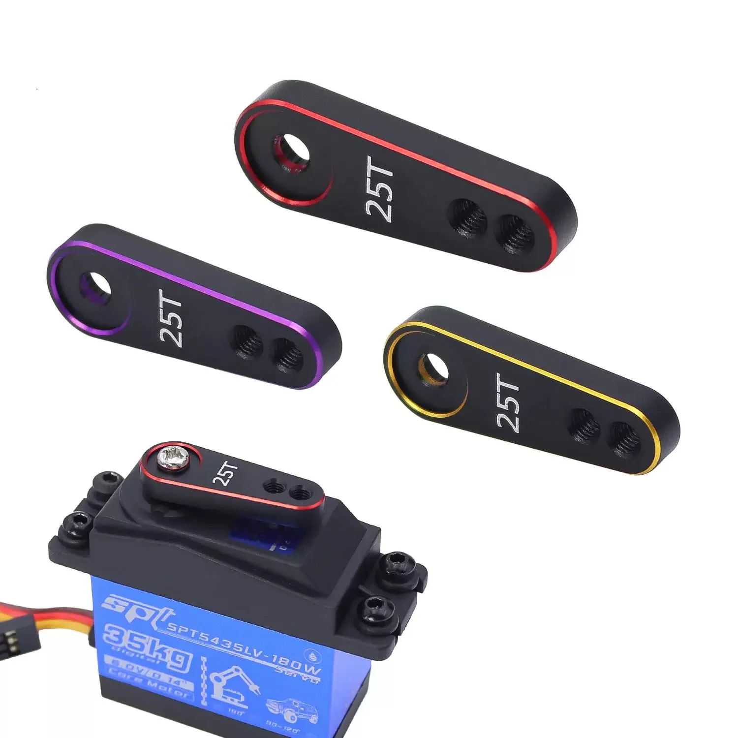 

Aluminium 25T Servo Arm Steering Angle For TRX4 Axial SCX10 Tamiya 1/8 1/10 Emax HSP Servo Motor RC Car Upgrade Parts