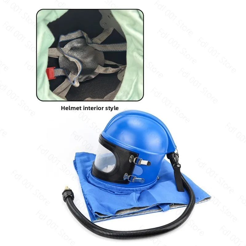 Air Conditioning Type Oxygen Sandblasting Helmet Sandblasting Cap Siamese Split Sandblasting Activated Carbon Filter Thermostat