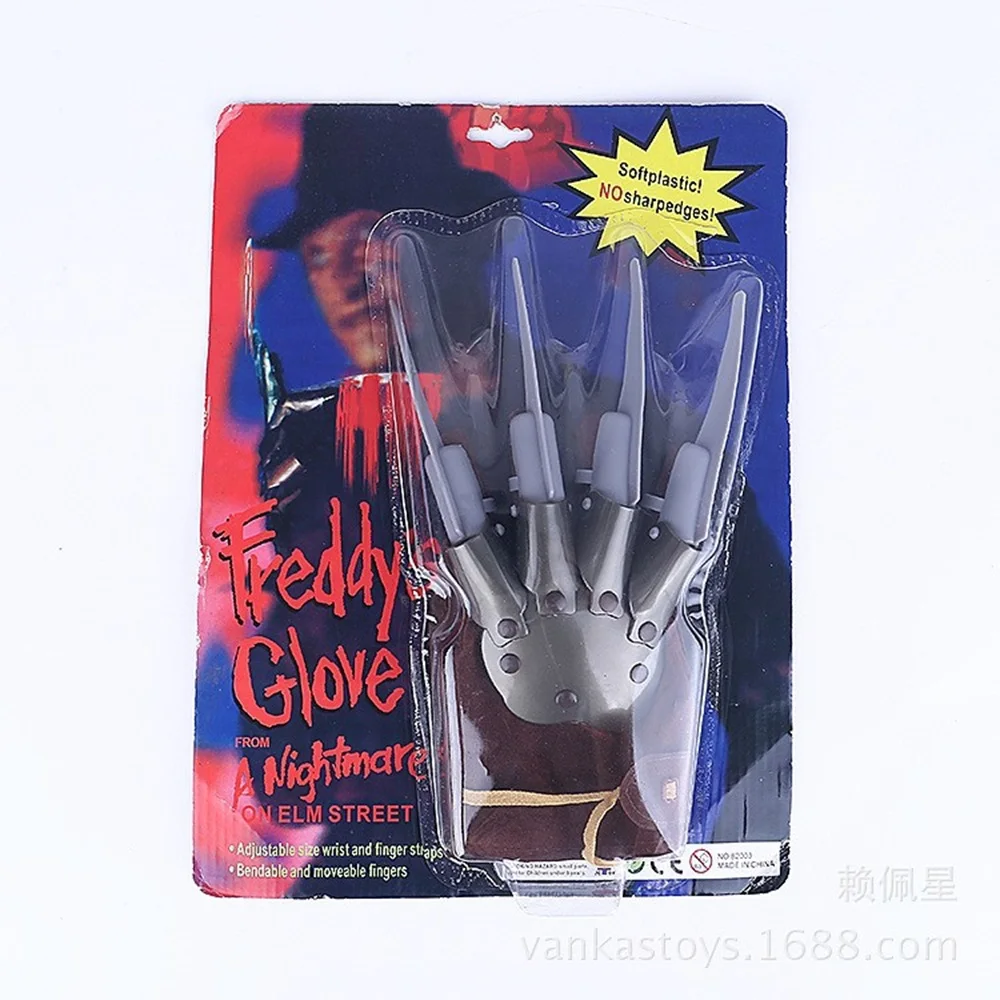 Horror Halloween Cosplay Gloves Movie Freddy Krueger Handwear Party Costumes Props