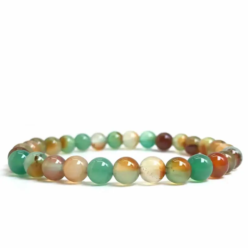 Handmade Natural Gemstone Chakra Bracelet, Elastic Stretch Jewelry