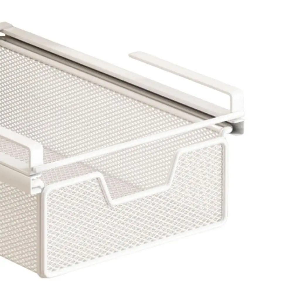 under Shelf Storage Basket under Desk Organizer Drawer Practical Multipurpose Pull Out Table Shelf for Closet Bookshelf