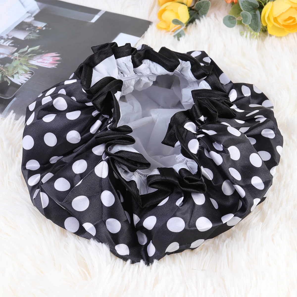 

2Pcs Shower Caps EVA Waterproof Hair Protective Double Layer Bathing Salon Caps Accessories Home Necessities