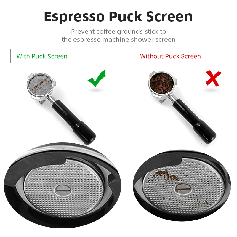 Coffee Puck Screen 51mm 53.5mm 58.5mm For Breville Sage Delonghi Reusable Filter Espresso Machine Tool Barista Maker Accessories
