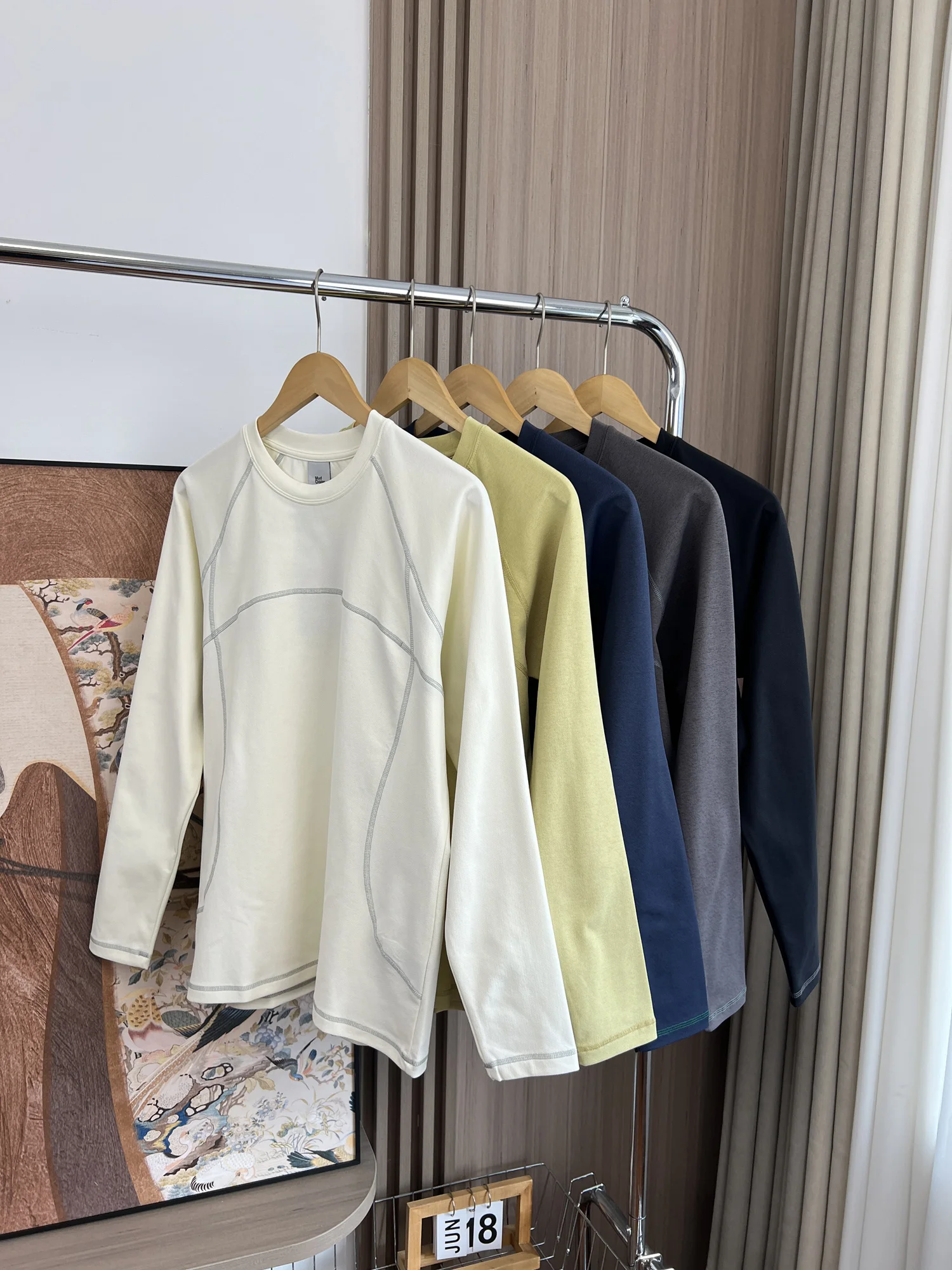 Outdoor Men's Long Sleeve T-Shirt Comfortable round Neck Color Block Sporty Casual Fashion Urban Style Breathable Skin-Friendly