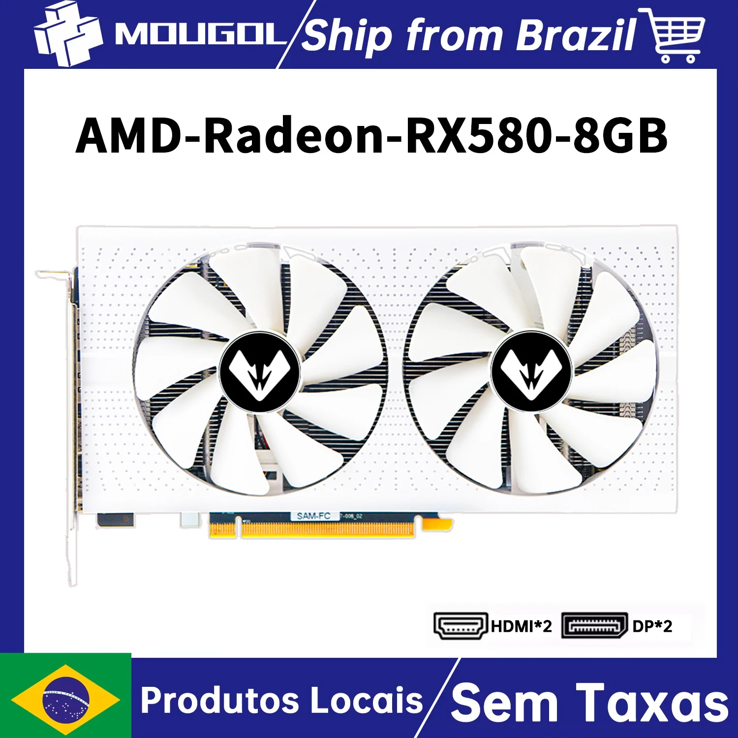 MOUGOL RX580 8GB 2048SP Black 8-pin