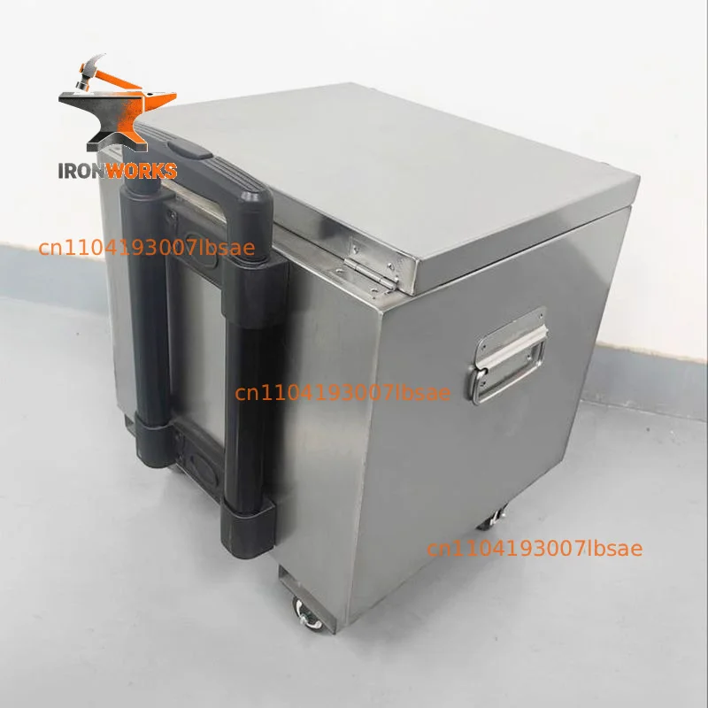 Wheeled Tool Box Versatile Portable Movable Toolbox Stainless Steel Double Layer Tools Boxes Tough Build Tool Storage Boxes