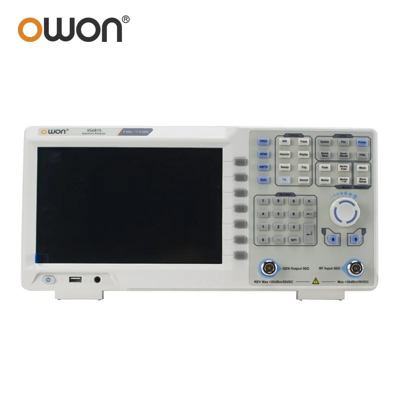 

OWON XSA815 XSA815-TG Spectrum Analyzer Frequency Range from 9 kHz up to 1.5 GHz 9 ins TFT LCD 1280×800 Pixels