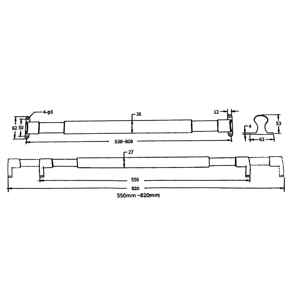 For Modified Vehicle Adjustable Grab Bar Screen Door Handle Flexible Adjustment Range Practical And Reliable Design