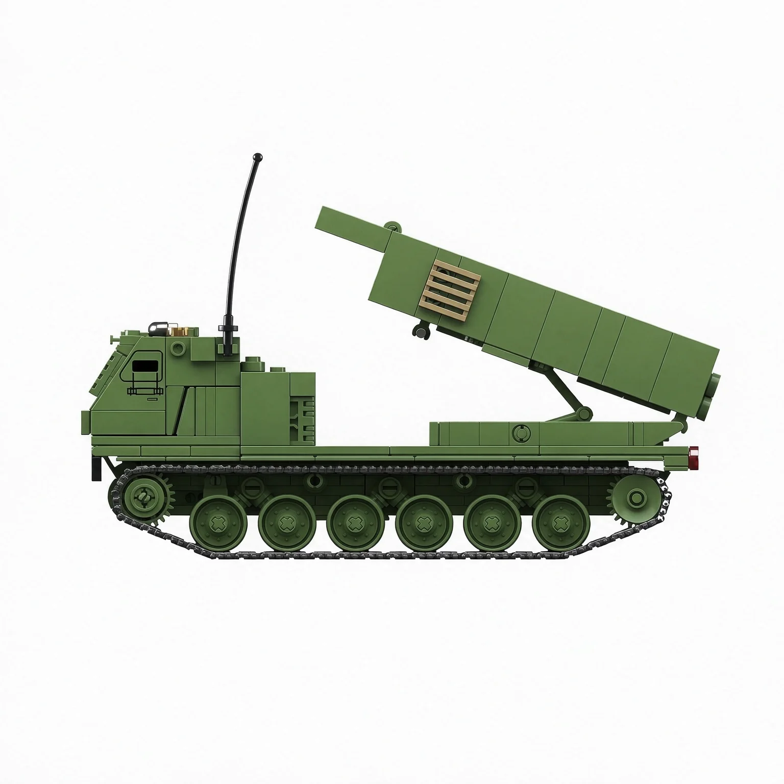 United States Multiple Launch Rocket System Modern Military Vehicle M270 MLRS Model Building Block Army Forces Truck Toys Bricks